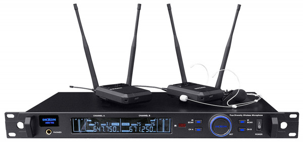 MBD 942 bezdrátový mikrofon diverzitní náhlavní / klopový, 2kanálový